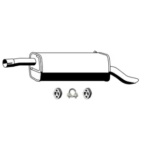 ERNST Endschalld&auml;mpfer Auspuff + Anbausatz f&uuml;r FORD Fusion (JU_) 1.6 100 PS bis 11.2005