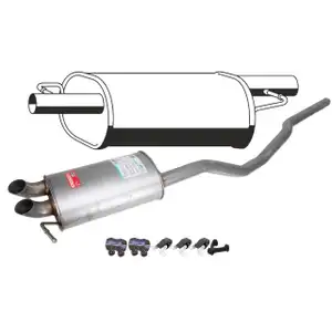 ERNST Endschalld&auml;mpfer + Mittelschalld&auml;mpfer + Anbausatz f&uuml;r VW Multivan T5 2.0/2.5 TDI