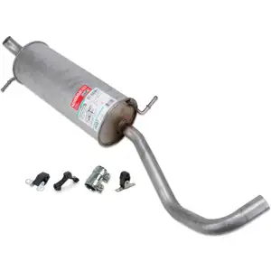 ERNST Rear Muffler + Accessories for VW Polo 9N, SEAT Ibiza 3, SKODA Fabia 1 1.4 16V 75 hp