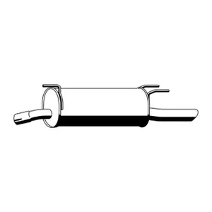 ERNST 024280 Endschalld&auml;mpfer Auspuff f&uuml;r OPEL Omega B Caravan 2.0 / 16V 116/136 PS