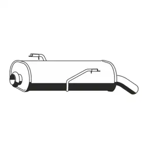 ERNST 505000 Endschalld&auml;mpfer Auspuff Endtopf f&uuml;r PEUGEOT 206 1.1i 1.4i 1.6i 60/75/89 PS