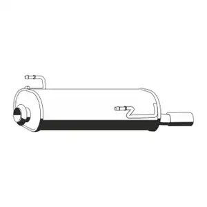 ERNST 505192 Endschalld&auml;mpfer Auspuff Endtopf f&uuml;r PEUGEOT 206 / CC 2.0 S16 135/136 PS