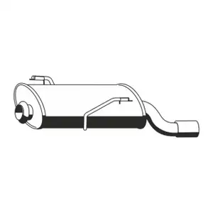 ERNST 506069 Endschalld&auml;mpfer Auspuff Endtopf f&uuml;r PEUGEOT 206 / CC 1.6 HDi 109 PS
