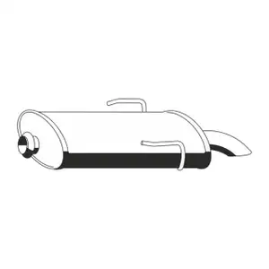 ERNST 500005 Endschalld&auml;mpfer Auspuff Endtopf f&uuml;r PEUGEOT 106 I II 1.0 1.1 1.4 1.6 1.5D