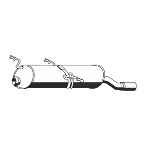 ERNST 500210 Endschalld&auml;mpfer Auspuff Endtopf f&uuml;r PEUGEOT 306 Cabrio 1.6 1.8 89/101 PS