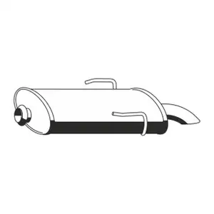 ERNST 501088 Endschalld&auml;mpfer Auspuff f&uuml;r CITROEN SAXO PEUGEOT 106 II 1.1i 1.4i ab 01.2000