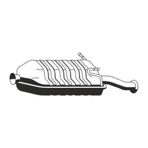 ERNST 503068 Endschalld&auml;mpfer Auspuff Endtopf f&uuml;r CITROEN Xsara Picasso 1.8 16V 115 PS