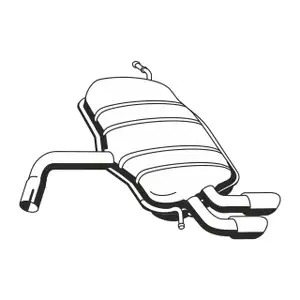 ERNST 642132 Endschalld&auml;mpfer Auspuff Endtopf f&uuml;r SKODA Yeti 1.6 TDI 105 PS 5L0253181G