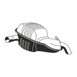 ERNST 650069 Endschalld&auml;mpfer Auspuff Endtopf f&uuml;r VOVLO S60 I 2.0/2.4/2.5 T/T5 2.4D/D5