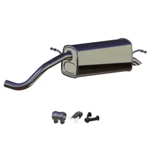 ERNST Endschalld&auml;mpfer + Anbausatz f&uuml;r SEAT Ibiza 4 SKODA Fabia 2 1.2 TSI 86/105 PS