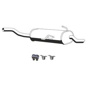 ERNST Endschalld&auml;mpfer Auspuff + Anbausatz f&uuml;r BMW 3er E46 / Coupe / Touring 316i 318i M43