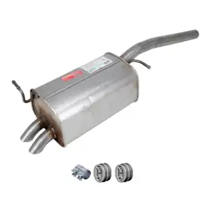 ERNST Endschalld&auml;mpfer Auspuff Endtopf + Anbausatz f&uuml;r VW Caddy 3 1.9 TDI 75/105 PS