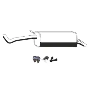 ERNST Endschalld&auml;mpfer + Anbausatz f&uuml;r VW Polo 4 SEAT Ibiza 3 SKODA Fabia 1 1.4 16V / FSI