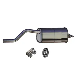 ERNST Endschalld&auml;mpfer Auspuff + Anbausatz f&uuml;r RENAULT Twingo 2 1.2 / 16V 58/75/76 PS