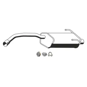 ERNST Endschalld&auml;mpfer Auspuff + Anbausatz f&uuml;r FIAT 500 / C (312_) 1.2 69 PS bis 04.2012