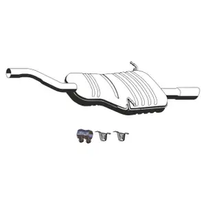 ERNST Endschalld&auml;mpfer Auspuff + Anbausatz f&uuml;r BMW 3er E46 / Coupe 316i 318i N42 N46