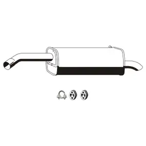 ERNST Endschalld&auml;mpfer + Anbausatz f&uuml;r FORD Fiesta 6 MK6 1.25 bis 02.2015 1.4 / LPG