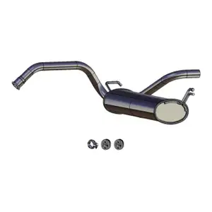 ERNST Endschalld&auml;mpfer Auspuff + Anbausatz f&uuml;r PSA C1 107 TOYOTA Aygo B1 1.0 bis 05.2014