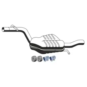 ERNST Mittelschalld&auml;mpfer + Anbausatz f&uuml;r VW Passat B6 B7 1.8 TSI 2.0 FSI 150/160 PS