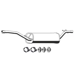 ERNST Mittelschalld&auml;mpfer + Anbausatz f&uuml;r FORD Focus 2 C-Max VOLVO S40 II V50 1.6 1.8 2.0