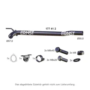 ERNST 177412 Reparaturrohr Hosenrohr KAT + Anbausatz f&uuml;r VW Transporter T4 2.5 TDI