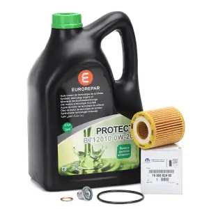 5L EUROREPAR PROTECT 0W-20 Motoröl + ORIIGNAL PSA OPEL MOPAR Ölfilter 1.5 D 1680682480