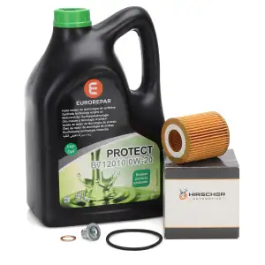 5L EUROREPAR PROTECT 0W-20 Motor&ouml;l + HIRSCHER &Ouml;lfilter f&uuml;r CITROEN OPEL PEUGEOT 1.5 DIESEL
