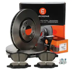 EUROREPAR Bremsscheiben + Bel&auml;ge f&uuml;r PSA C4 Cactus 208 2 OPEL Corsa F 15 Zoll Mokka vorne