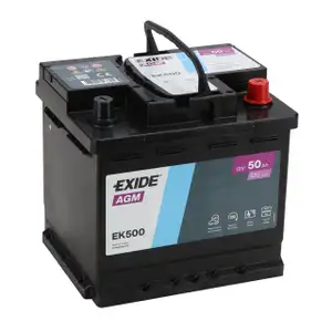 EXIDE EK500 AGM START-STOP Autobatterie Batterie Starterbatterie 12V 50Ah EN570A