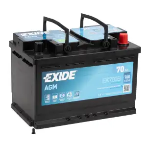 EXIDE EK700B AGM START-STOP Autobatterie Batterie Starterbatterie 12V 70Ah EN760A