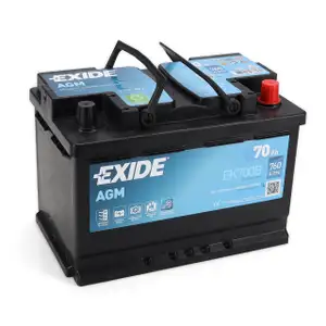 EXIDE EK700B AGM START-STOP Car Battery, Starter Battery, 12V 70Ah, EN760A