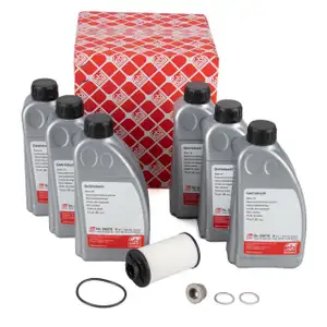 febi 171762 Automatikgetriebe Rep.-Satz + 6L Getriebeöl für AUDI VW 6-Gang 02E DQ250