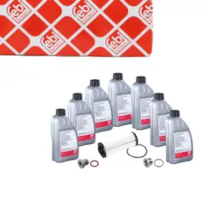 febi 188364 Getriebefilter + 7L Getriebeöl für AUDI CUPRA SEAT SKODA VW DQ381