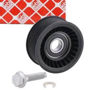 febi Umlenkrolle Keilrippenriemen f&uuml;r LAND ROVER Range Rover Sport 1 JAGUAR X761 2.0/5.0i