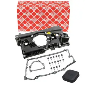 febi Ventildeckel + Dichtung + Deckel f&uuml;r BMW 1er E87 118i 120i 3er E90 E91 318i 320i N46
