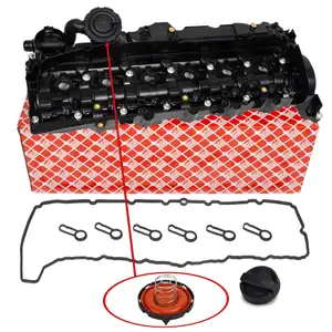 febi Ventildeckel + Dichtung + Öldeckel für BMW 3er 4er 5er 6er 7er X3 X4 X5 X6 35/40d N57