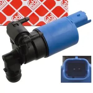 febi Waschwasserpumpe Dualpumpe f&uuml;r CITROEN Berlingo C4 2 C5 3 PEUGEOT 1 2 Berlingo 6434A8