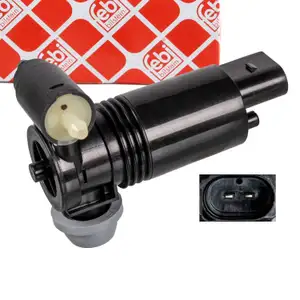febi Waschwasserpumpe Dualpumpe f&uuml;r LAND ROVER Discovery 4 Range Rover Evoque/Sport 1 2