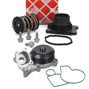 febi Wasserpumpe + Thermostat + Flansch f&uuml;r BMW E81-88 E90-93 E60 E61 X1 E84 X3 E83 N47