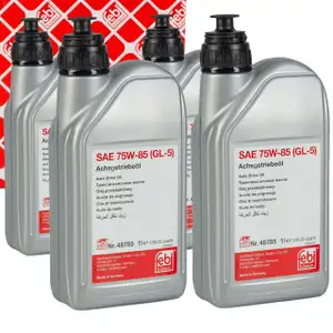 4L 4 liters febi 48785 Axle Gear Oil 75W-85 GL-5 YELLOW for AUDI, BMW, MERCEDES, VW