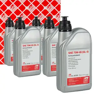 5L 5 Liter febi 48785 Achsgetriebe&ouml;l 75W-85 GL-5 GELB f&uuml;r AUDI BMW MERCEDES VW