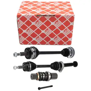 2x febi Antriebswelle + Steckwelle f&uuml;r VW Multivan Transporter T5 2.0 TDI 5-Gang vorne