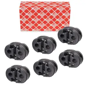 6x febi 107313 Auspuffgummi für FIAT Ducato 250 500L Panda 169 312 Doblo hinten 51854824