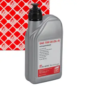 febi 48785 Axle Gear Oil 75W-85 GL-5 YELLOW for AUDI, BMW, MERCEDES, VW - 1L (1 liter)