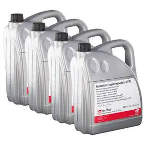 20L febi 29738 ATF Automatikgetriebe&ouml;l GELB f&uuml;r MB 236.11 VW LT71141/TL52162 BMW ATF 4