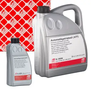 6L 6-liter febi Automatic Transmission Fluid (ATF) GREEN for AUDI, BMW, CHRYSLER, and JAGUAR