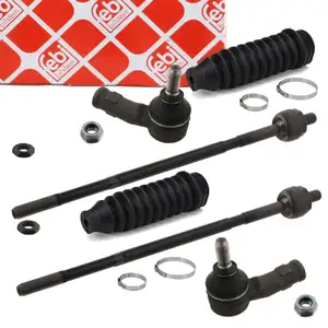 2x febi PROKIT Spurstange + Kopf + Manschette f&uuml;r VW Golf 3 Vento 1N1 mit TRW Servo vorne