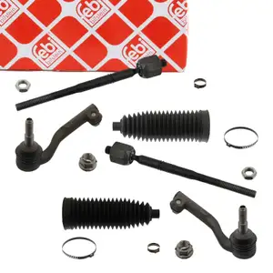 2x febi PROKIT Spurstange + Kopf + Manschette f&uuml;r BMW F20 F21 F30-34 F32-36 mit TKP vorne