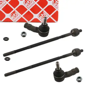 2x febi PROKIT Spurstange + Spurstangenkopf f&uuml;r VW Golf 3 Vento 1N1 mit TRW Servo vorne