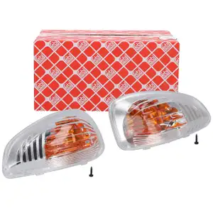 2x febi Blinkleuchte Au&szlig;enspiegel ORANGE f&uuml;r RENAULT Master 3 OPEL Movano B NISSAN NV400